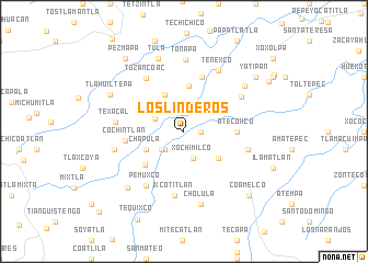 map of Los Linderos