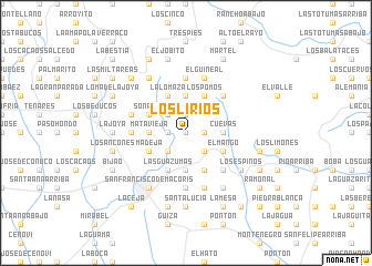 map of Los Lirios