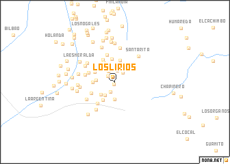 map of Los Lirios