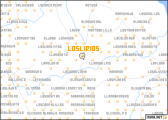 map of Los Lirios