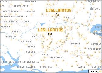 map of Los Llanitos