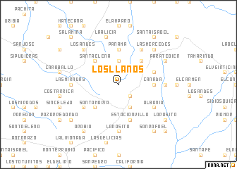 map of Los Llanos