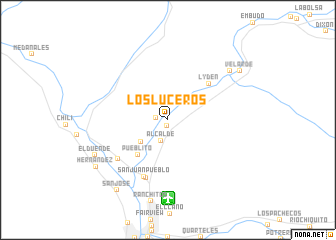 map of Los Luceros