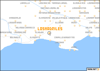 map of Los Madriles