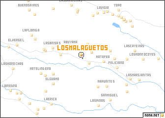 map of Los Malaguetos