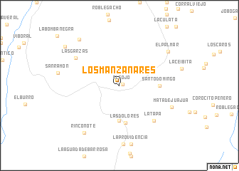 map of Los Manzanares