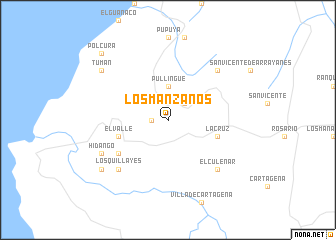 map of Los Manzanos