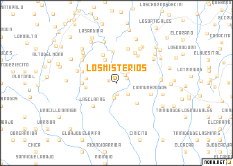 map of Los Misterios