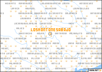 map of Los Montones Abajo