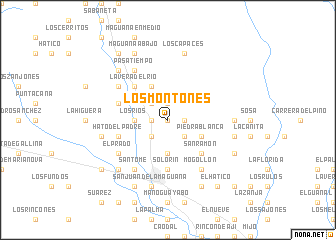 map of Los Montones
