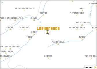 map of Los Morenos