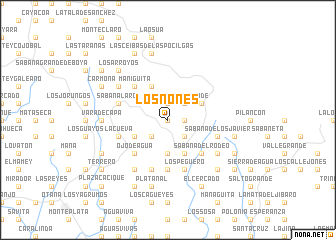 map of Los Nones