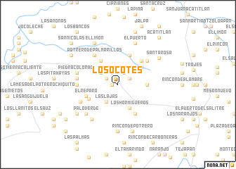 map of Los Ocotes