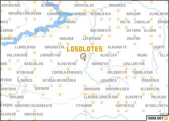 map of Los Olotes