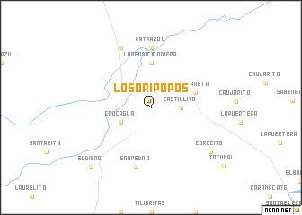 map of Los Oripopos