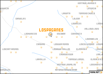map of Los Paganes
