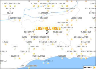 map of Los Pallares