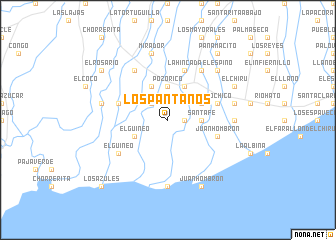 map of Los Pantanos