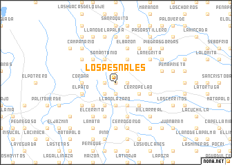 map of Los Pesnales