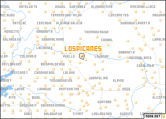 map of Los Picanes