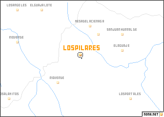 map of Los Pilares