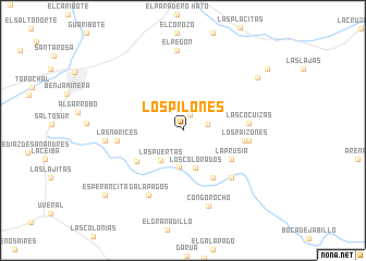 map of Los Pilones