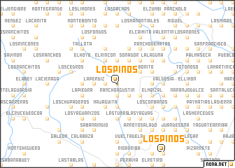 map of Los Pinos