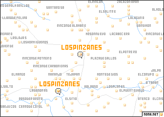 map of Los Pinzanes