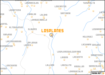 map of Los Planes