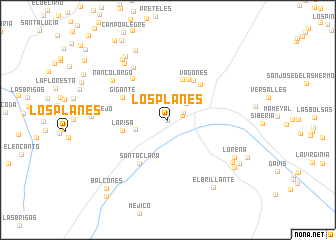 map of Los Planes