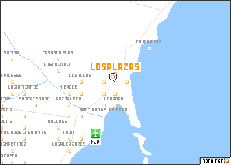 map of Los Plazas