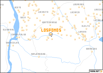 map of Los Pomos