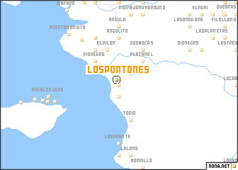 map of Los Pontones