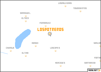 map of Los Potreros