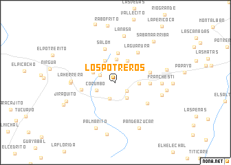 map of Los Potreros