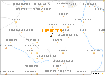 map of Los Poyos