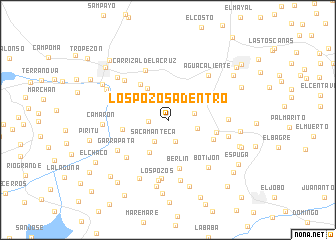 map of Los Pozos Adentro