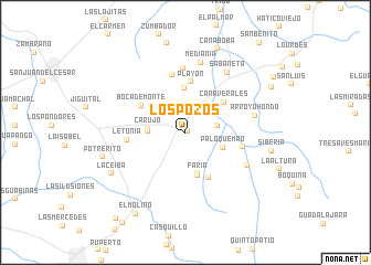 map of Los Pozos