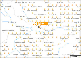 map of Los Pozos