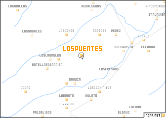 map of Los Puentes