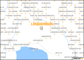 map of Los Quemados