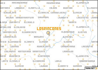 map of Los Rincones