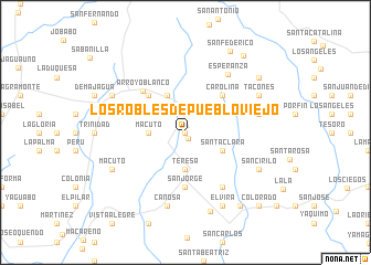 map of Los Robles de Pueblo Viejo