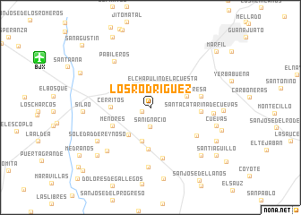 map of Los Rodríguez