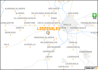 map of Los Rosales