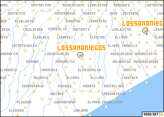 map of Los Samaniegos