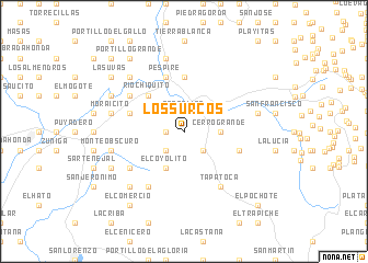 map of Los Surcos