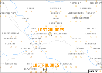 map of Los Tablones