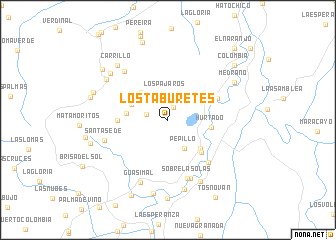 map of Los Taburetes