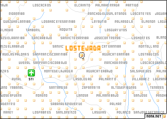map of Los Tejada